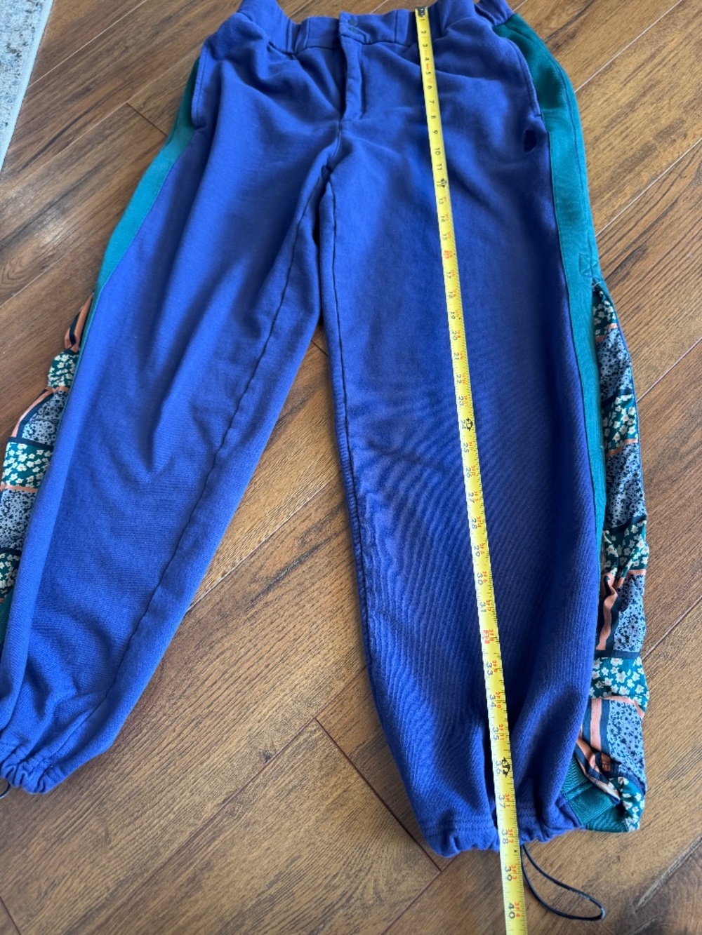 Free People Movement Navy Floral Side Panel Joggers Large - Picture 8 of 14